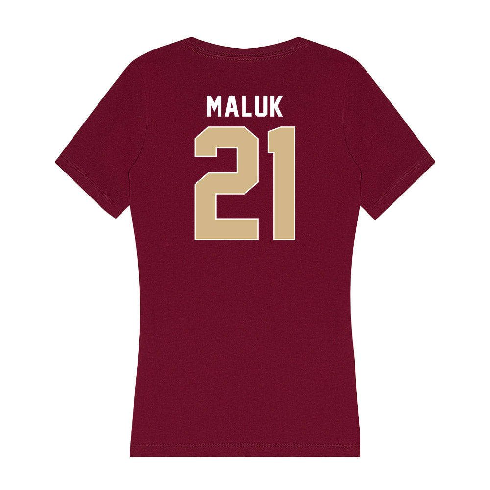 FSU - NCAA Men's Basketball : Alier Maluk - Women's V-Neck T-Shirt-1