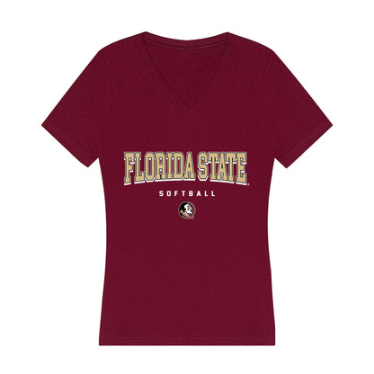FSU - NCAA Softball : Jaysoni Beachum - Women's V-Neck T-Shirt-0