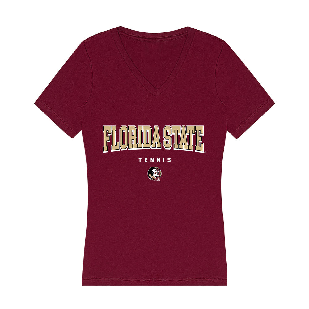 FSU - NCAA Men's Tennis : Corey Craig - Women's V-Neck T-Shirt-0