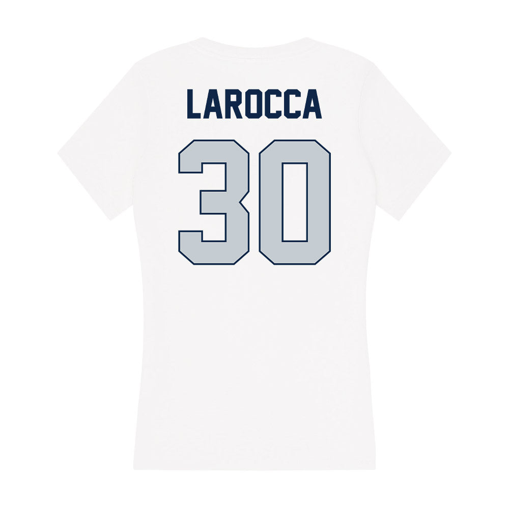 Samford - NCAA Men's Basketball : Owen LaRocca - Women's V-Neck T-Shirt-1