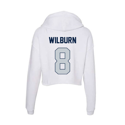 Samford - NCAA Men's Basketball : Zion Wilburn - Women's Crop Fleece Hoodie-1