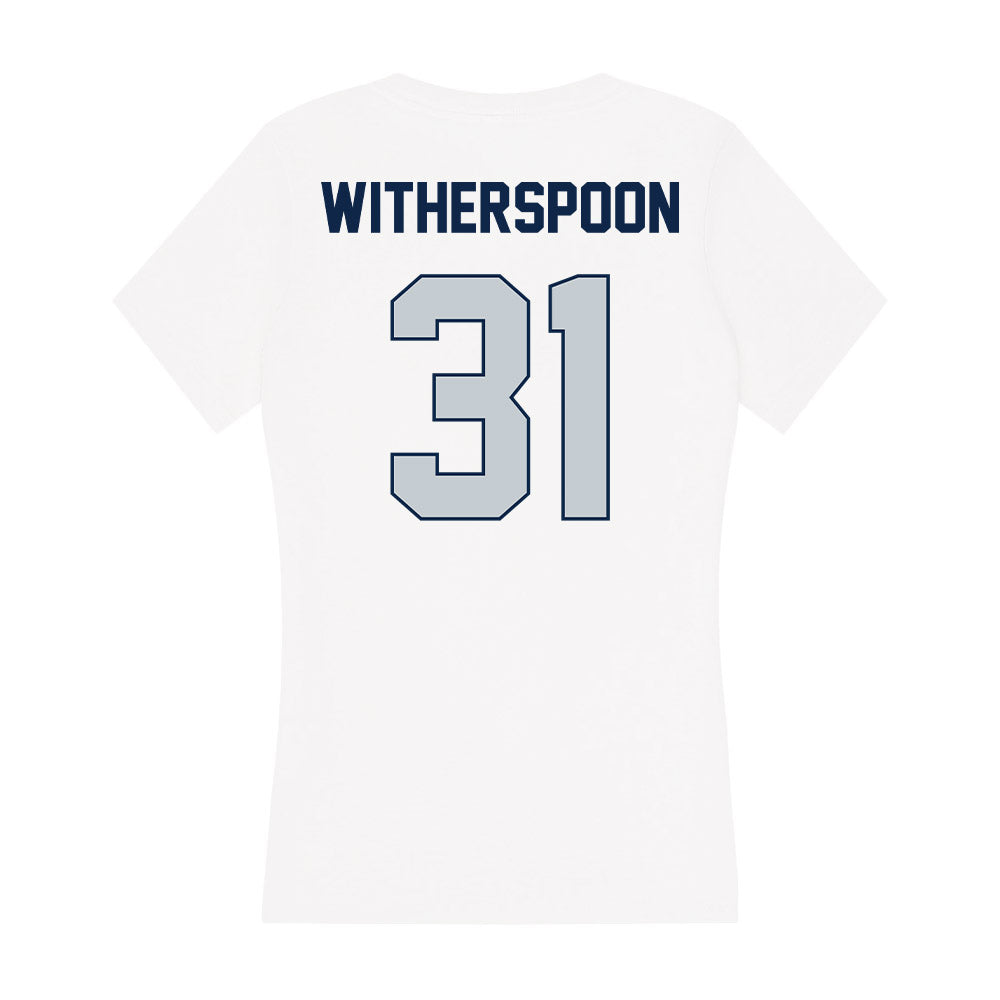 Samford - NCAA Football : DaMonta Witherspoon - Women's V-Neck T-Shirt-1