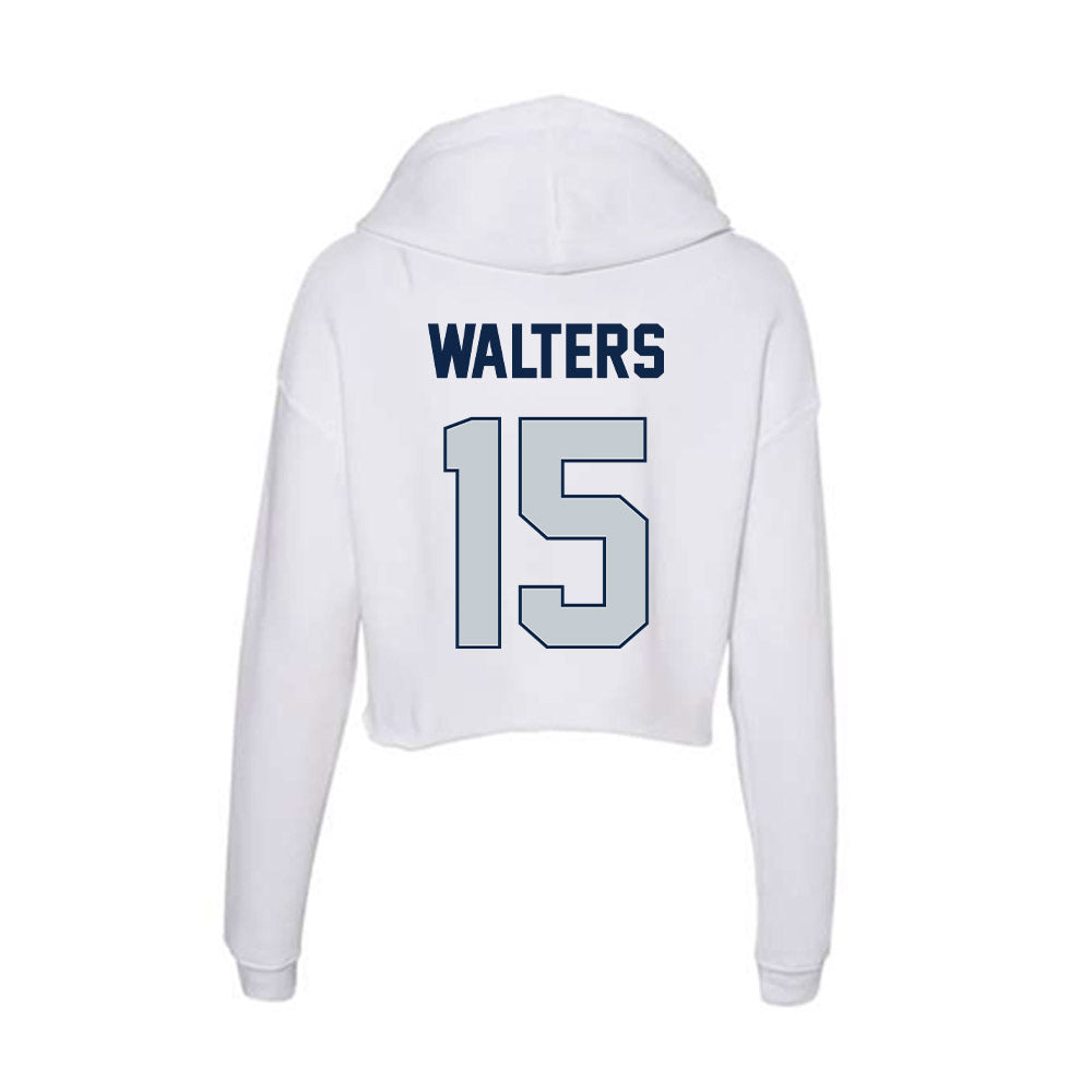 Samford - NCAA Men's Basketball : Grayson Walters - Women's Crop Fleece Hoodie-1