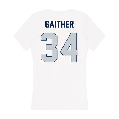 Samford - NCAA Football : Malik Gaither - Women's V-Neck T-Shirt-1