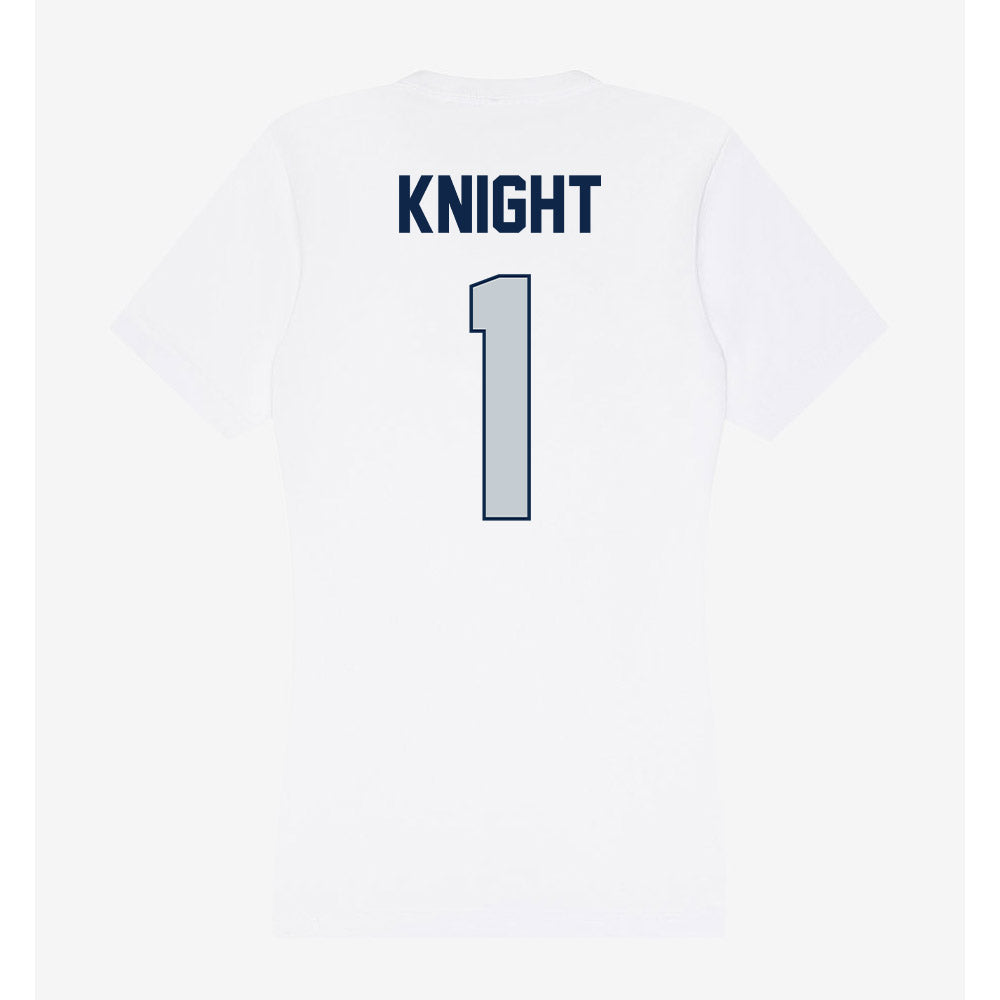 Samford - NCAA Women's Basketball : Jada Knight - Women's V-Neck T-Shirt-1