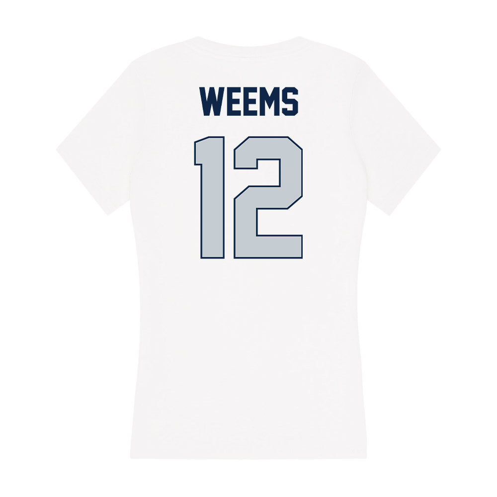 Samford - NCAA Softball : Shannon Weems - Women's V-Neck T-Shirt-1