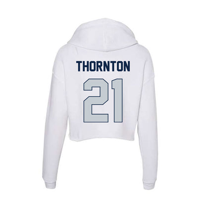 Samford - NCAA Football : Malik Thornton - Women's Crop Fleece Hoodie-1