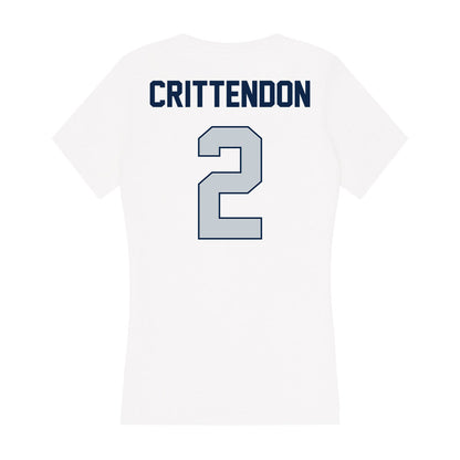 Samford - NCAA Football : Quincy Crittendon - Women's V-Neck T-Shirt-1