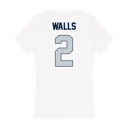 Samford - NCAA Men's Basketball : Lukas Walls - Women's V-Neck T-Shirt-1