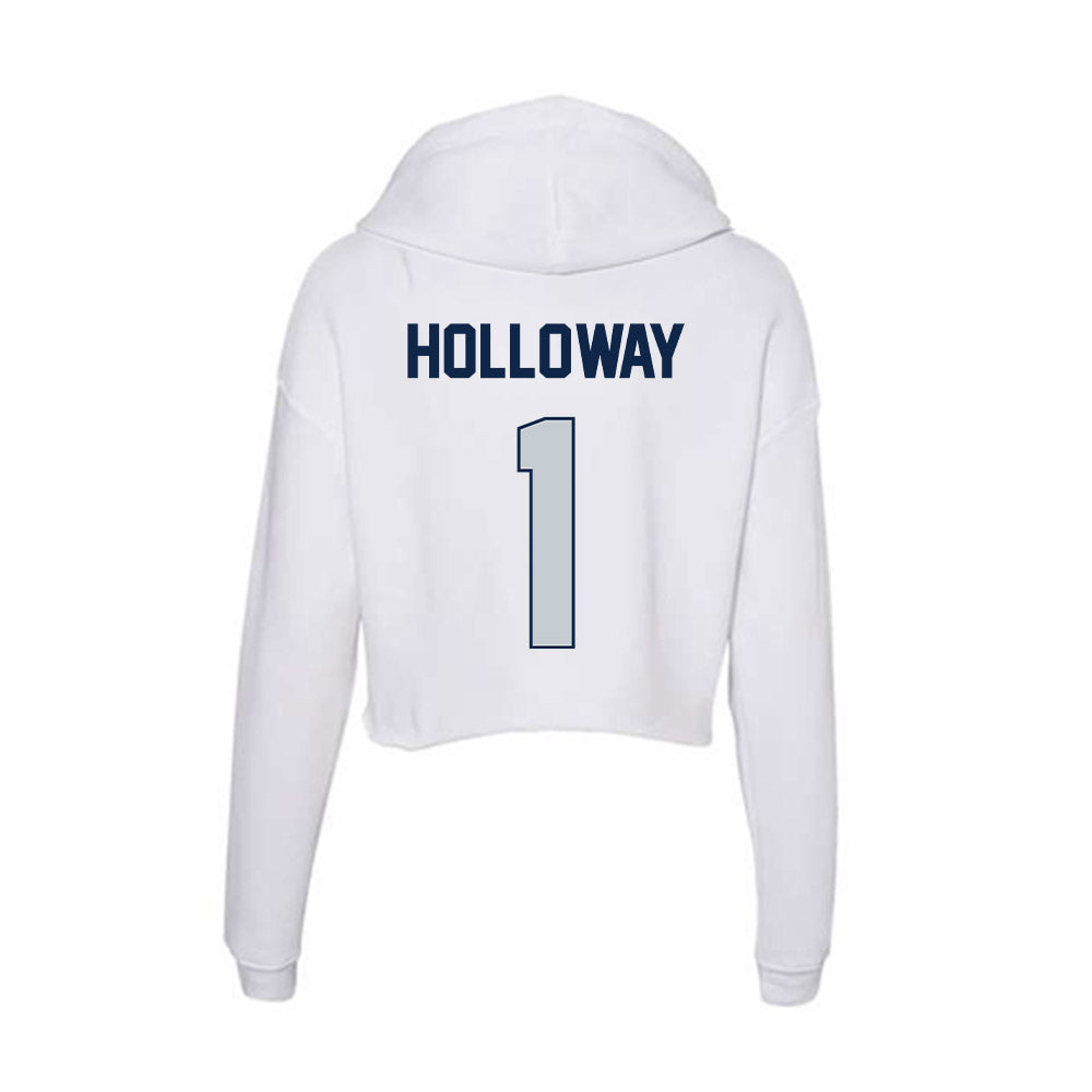 Samford - NCAA Men's Basketball : Joshua Holloway - Women's Crop Fleece Hoodie-1