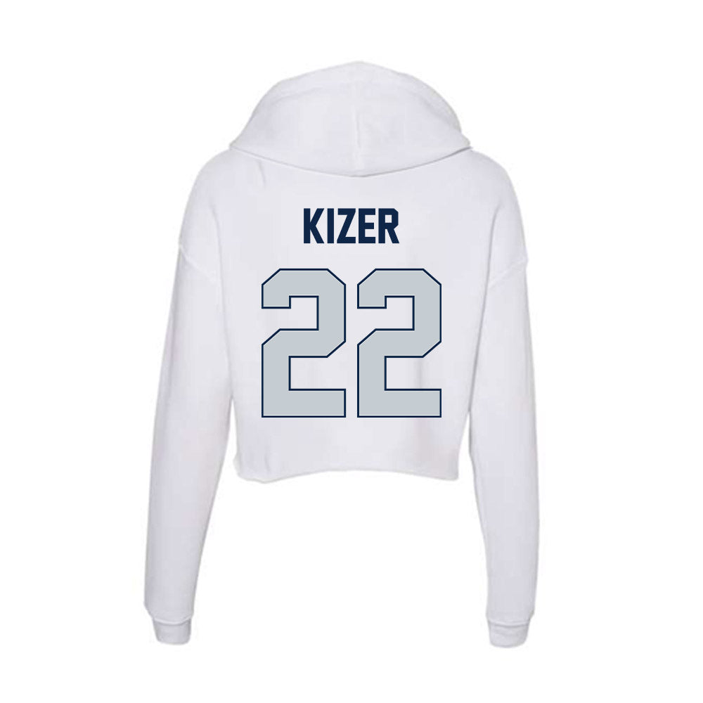 Samford - NCAA Men's Basketball : Thomas Kizer - Women's Crop Fleece Hoodie-1