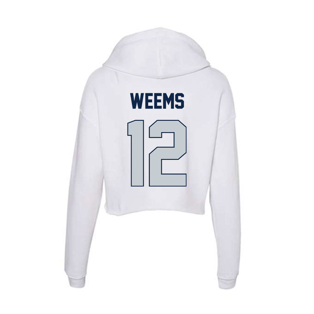 Samford - NCAA Softball : Shannon Weems - Women's Crop Fleece Hoodie-1