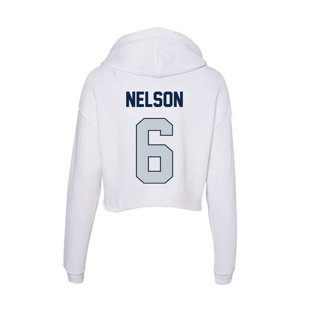 Samford - NCAA Football : Jalen Nelson - Women's Crop Fleece Hoodie-1