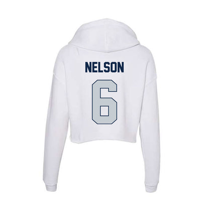 Samford - NCAA Football : Jalen Nelson - Women's Crop Fleece Hoodie-1