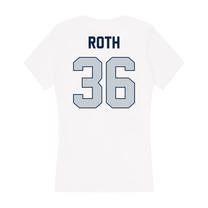 Samford - NCAA Baseball : Adam Roth - Women's V-Neck T-Shirt-1