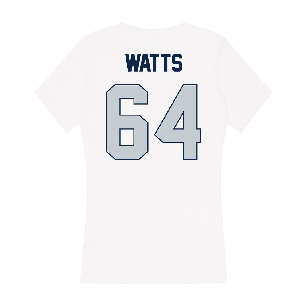 Samford - NCAA Football : Noah Watts - Women's V-Neck T-Shirt-1