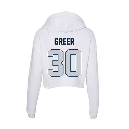 Samford - NCAA Football : Cooper Greer - Women's Crop Fleece Hoodie-1