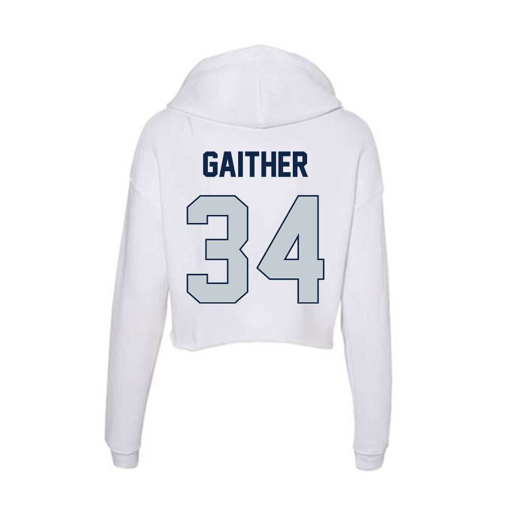 Samford - NCAA Football : Malik Gaither - Women's Crop Fleece Hoodie-1