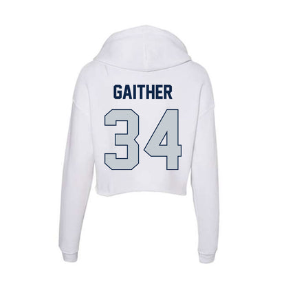 Samford - NCAA Football : Malik Gaither - Women's Crop Fleece Hoodie-1