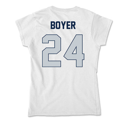 Samford - NCAA Men's Basketball : Brody Boyer - Soft Style Women’s T-Shirt-1