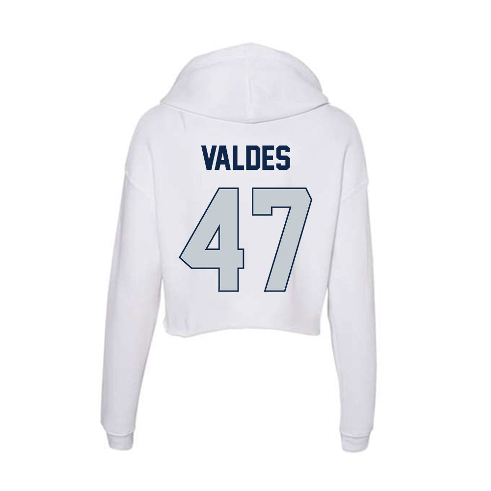 Samford - NCAA Football : Daniel Valdes - Women's Crop Fleece Hoodie-1