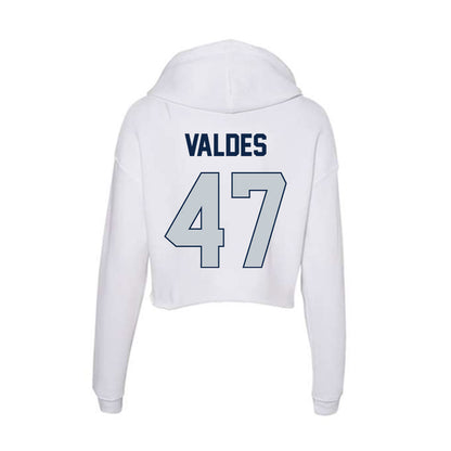Samford - NCAA Football : Daniel Valdes - Women's Crop Fleece Hoodie-1