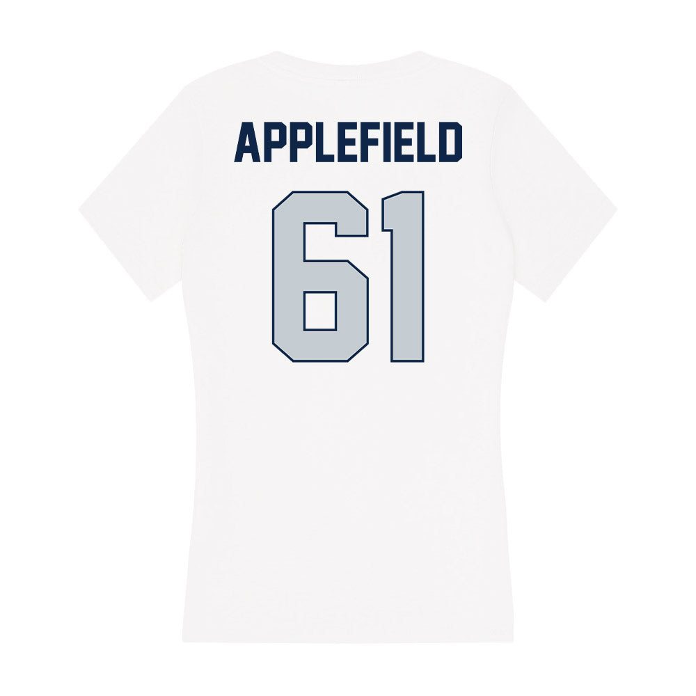 Samford - NCAA Football : Alex Applefield - Women's V-Neck T-Shirt-1