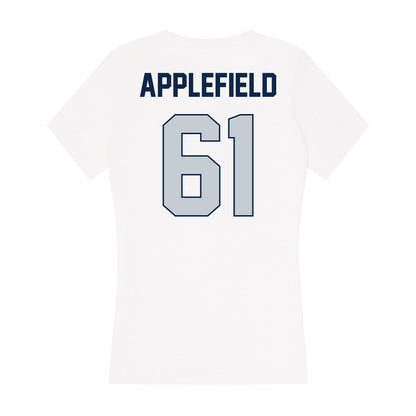 Samford - NCAA Football : Alex Applefield - Women's V-Neck T-Shirt-1