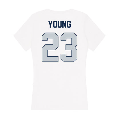 Samford - NCAA Football : Noah Young - Women's V-Neck T-Shirt-1