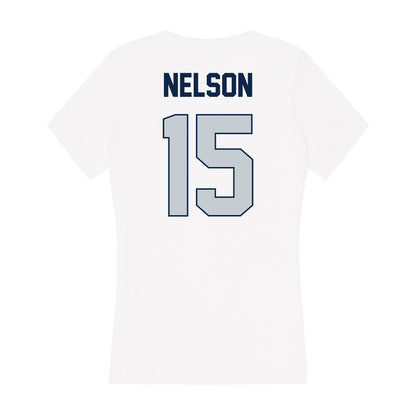 Samford - NCAA Softball : Lindsey Nelson - Women's V-Neck T-Shirt-1