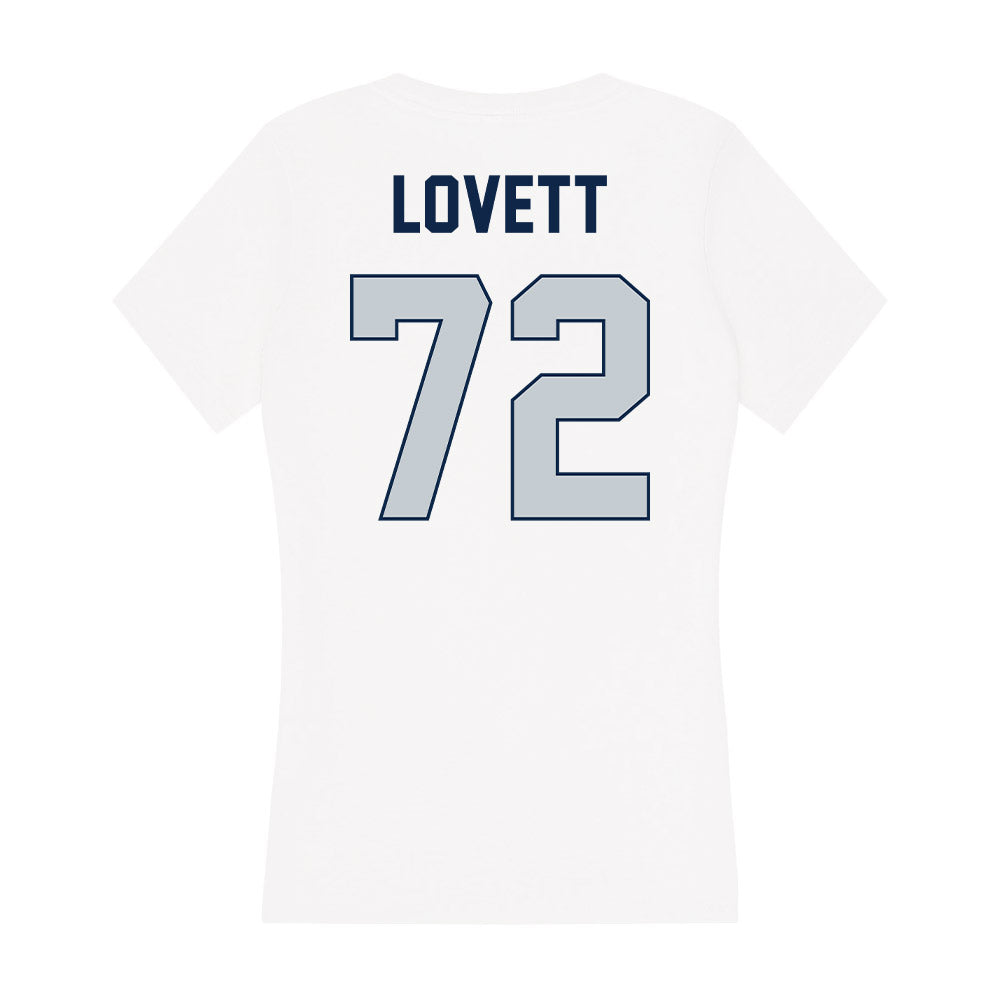 Samford - NCAA Football : Josh Lovett - Women's V-Neck T-Shirt-1