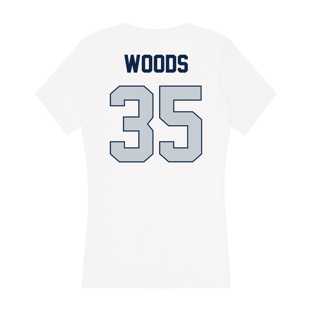 Samford - NCAA Women's Basketball : Alexis Woods - Women's V-Neck T-Shirt-1