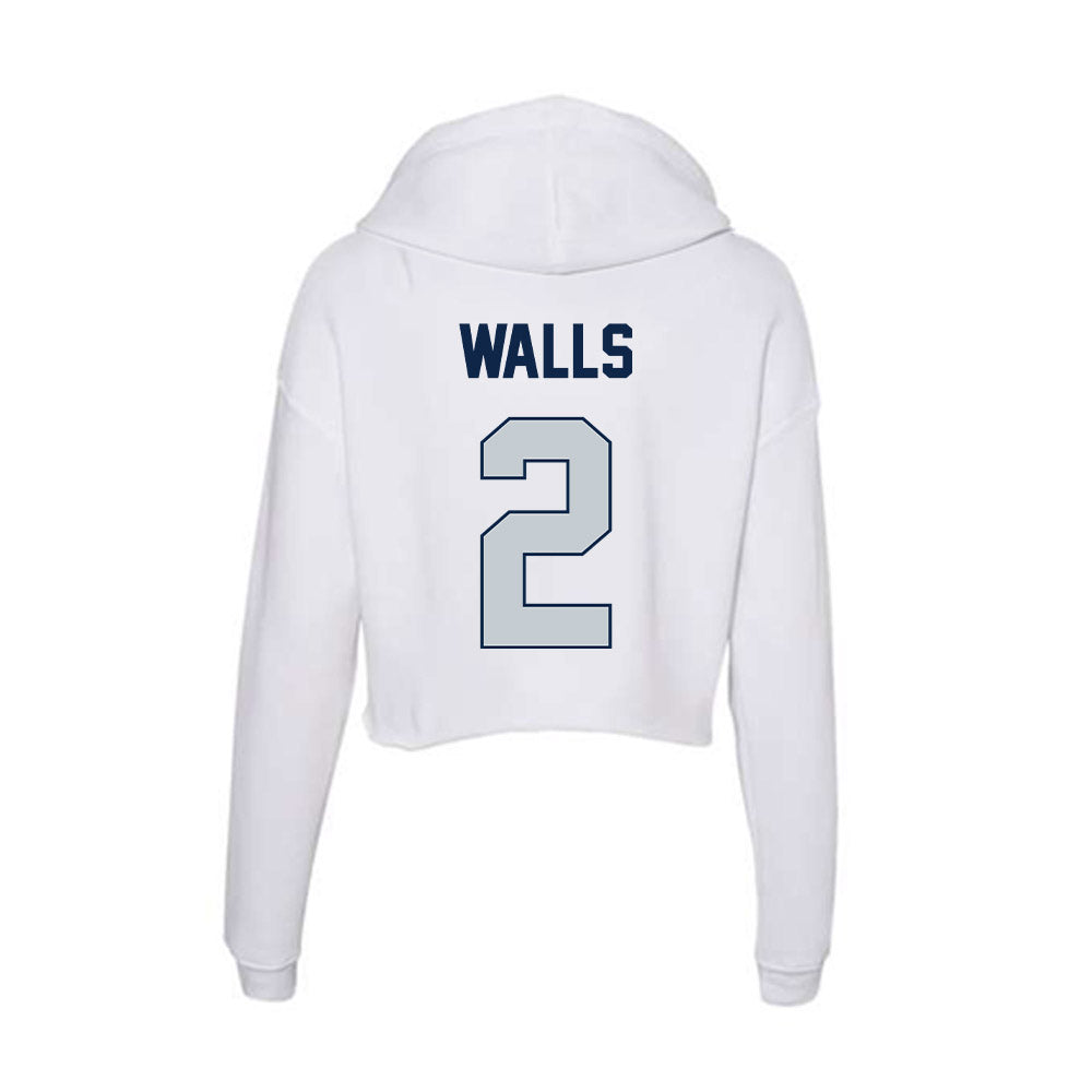 Samford - NCAA Men's Basketball : Lukas Walls - Women's Crop Fleece Hoodie-1