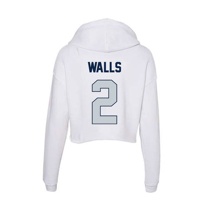 Samford - NCAA Men's Basketball : Lukas Walls - Women's Crop Fleece Hoodie-1