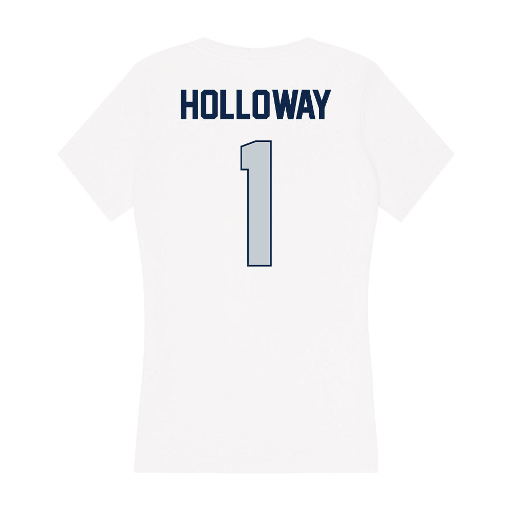 Samford - NCAA Men's Basketball : Joshua Holloway - Women's V-Neck T-Shirt-1