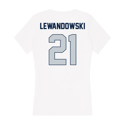 Samford - NCAA Women's Basketball : Kylee Lewandowski - Women's V-Neck T-Shirt-1