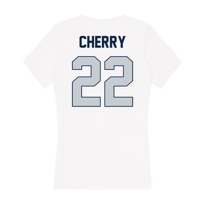 Samford - NCAA Football : Kenyon Cherry - Women's V-Neck T-Shirt-1