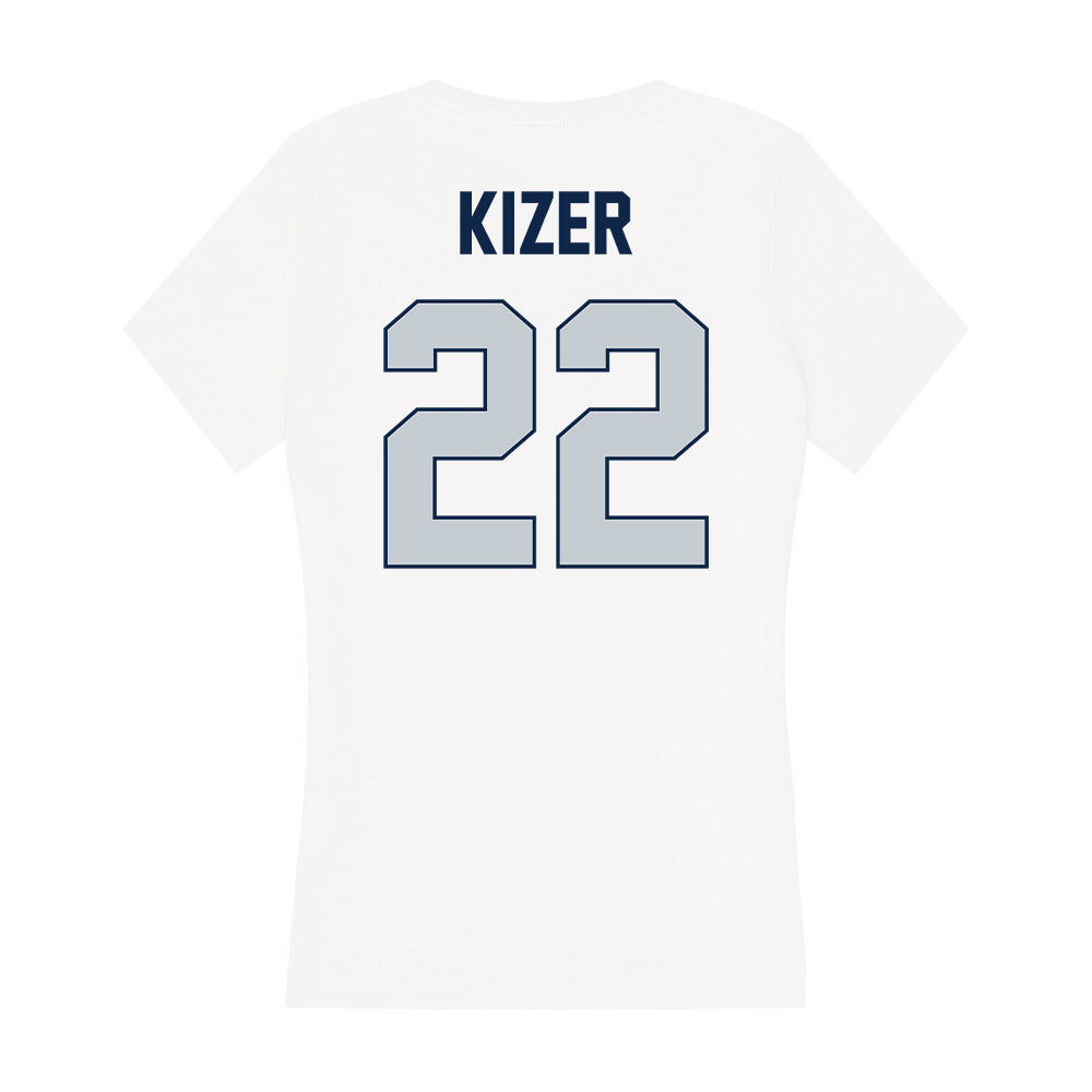 Samford - NCAA Men's Basketball : Thomas Kizer - Women's V-Neck T-Shirt-1