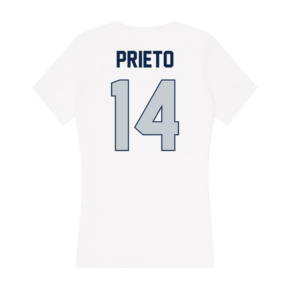 Samford - NCAA Baseball : Angelo Prieto - Women's V-Neck T-Shirt-1