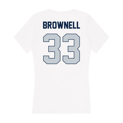 Samford - NCAA Men's Basketball : Jaden Brownell - Women's V-Neck T-Shirt-1