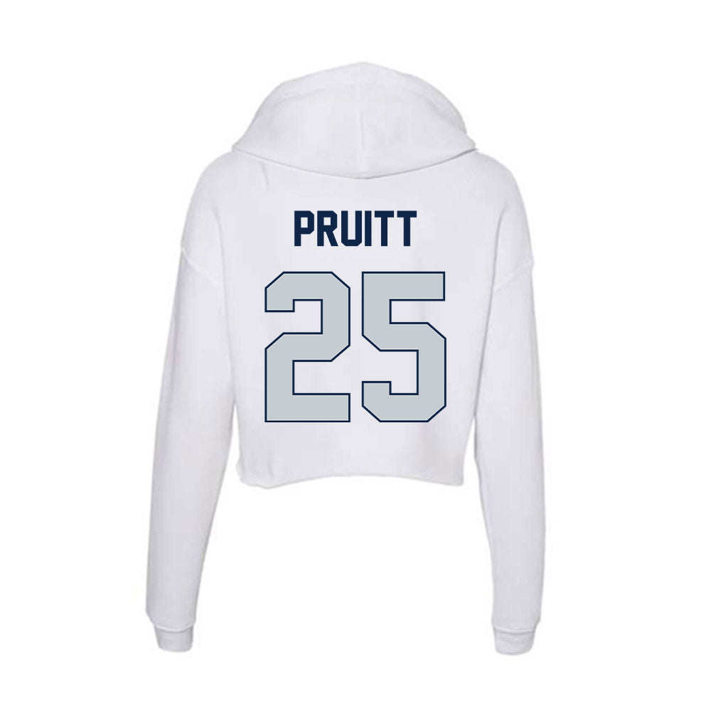 Samford - NCAA Football : William Pruitt - Women's Crop Fleece Hoodie-1