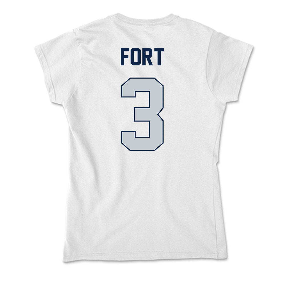 Samford - NCAA Men's Basketball : Trey Fort - Soft Style Women’s T-Shirt-1