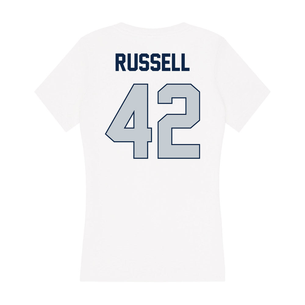 Samford - NCAA Football : Jordan Russell - Women's V-Neck T-Shirt-1