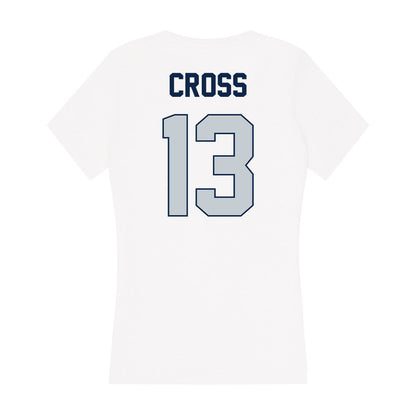 Samford - NCAA Football : Logan Cross - Women's V-Neck T-Shirt-1