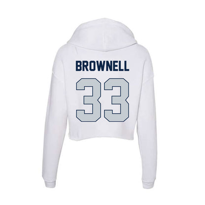 Samford - NCAA Men's Basketball : Jaden Brownell - Women's Crop Fleece Hoodie-1