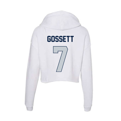 Samford - NCAA Men's Basketball : JD Gossett - Women's Crop Fleece Hoodie-1