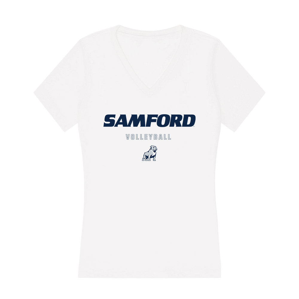 Samford - NCAA Women's Volleyball : Sydney Waller - Women's V-Neck T-Shirt-0