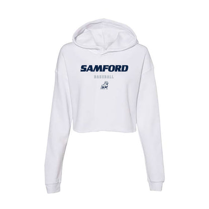 Samford - NCAA Baseball : Joseph Lee - Women's Crop Fleece Hoodie-0