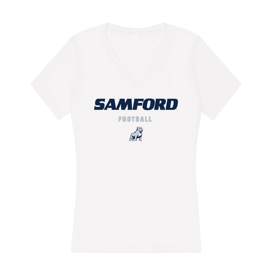Samford - NCAA Football : Cj Evans - Women's V-Neck T-Shirt-0