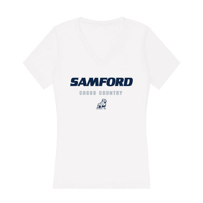 Samford - NCAA Men's Cross Country : David Brown - Women's V-Neck T-Shirt-0